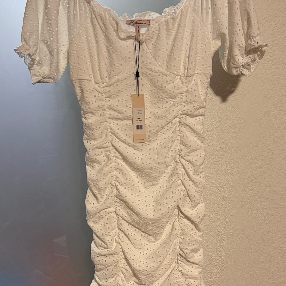 BCBGeneration Ivory Eyelet Top - Picture 3 of 5